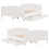VidaXL (white, 150 x 200 cm) vidaXL Bed Frame with Headboard Bed Base Bedstead Solid Wood Pine 9