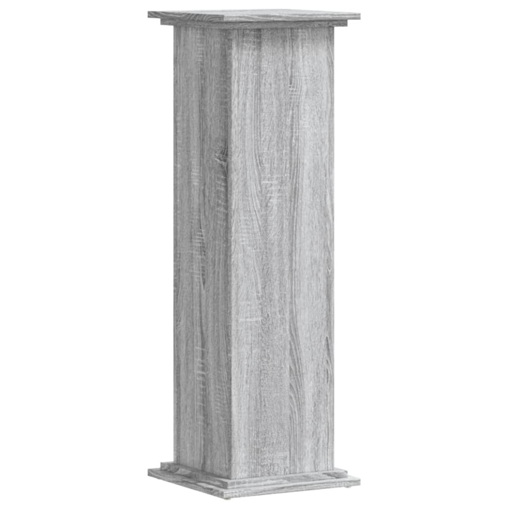 (grey sonoma, 33 x 33 x 100 cm) vidaXL Plant Stand Plant Pot Plant Holder Outdoor Flower Stand Engineered Wood