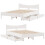 VidaXL (white, 135 x 190 cm) vidaXL Bed Frame with Drawers Bed Base Solid Wood Pine 9