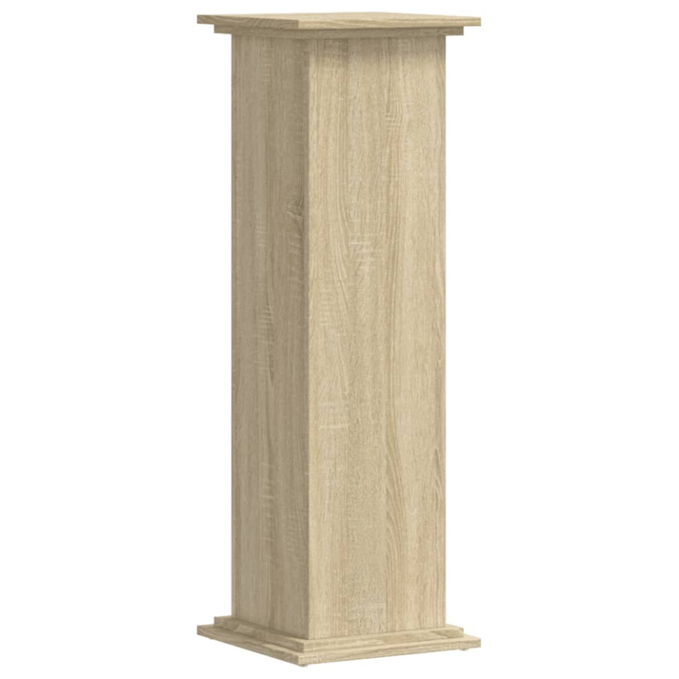 Vidaxl (Sonoma Oak, 33 X 33 X 100 Cm) Plant Stand Plant Pot Plant Holder Outdoor Flower Stand Engineered Wood