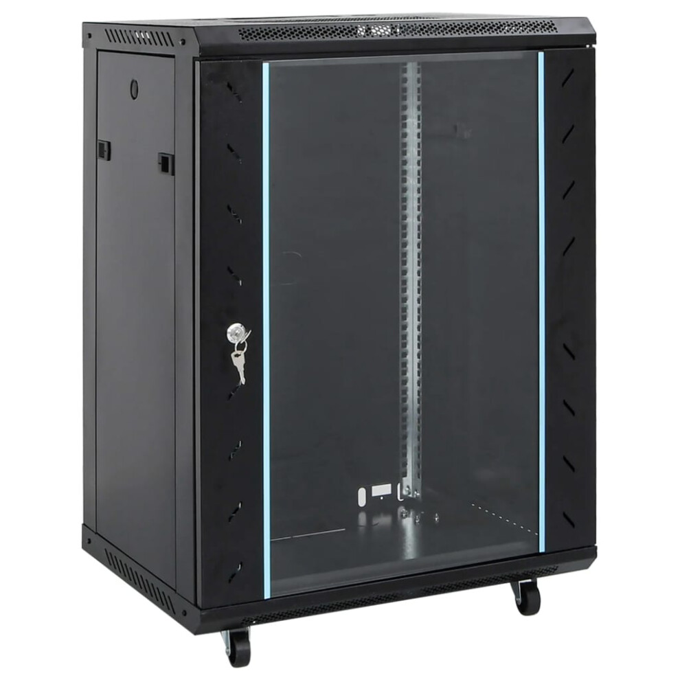 (black, 53 x 40 x 80 cm) vidaXL Network Cabinet Home Office Server Rack Data Cabinet Network Rack IP20