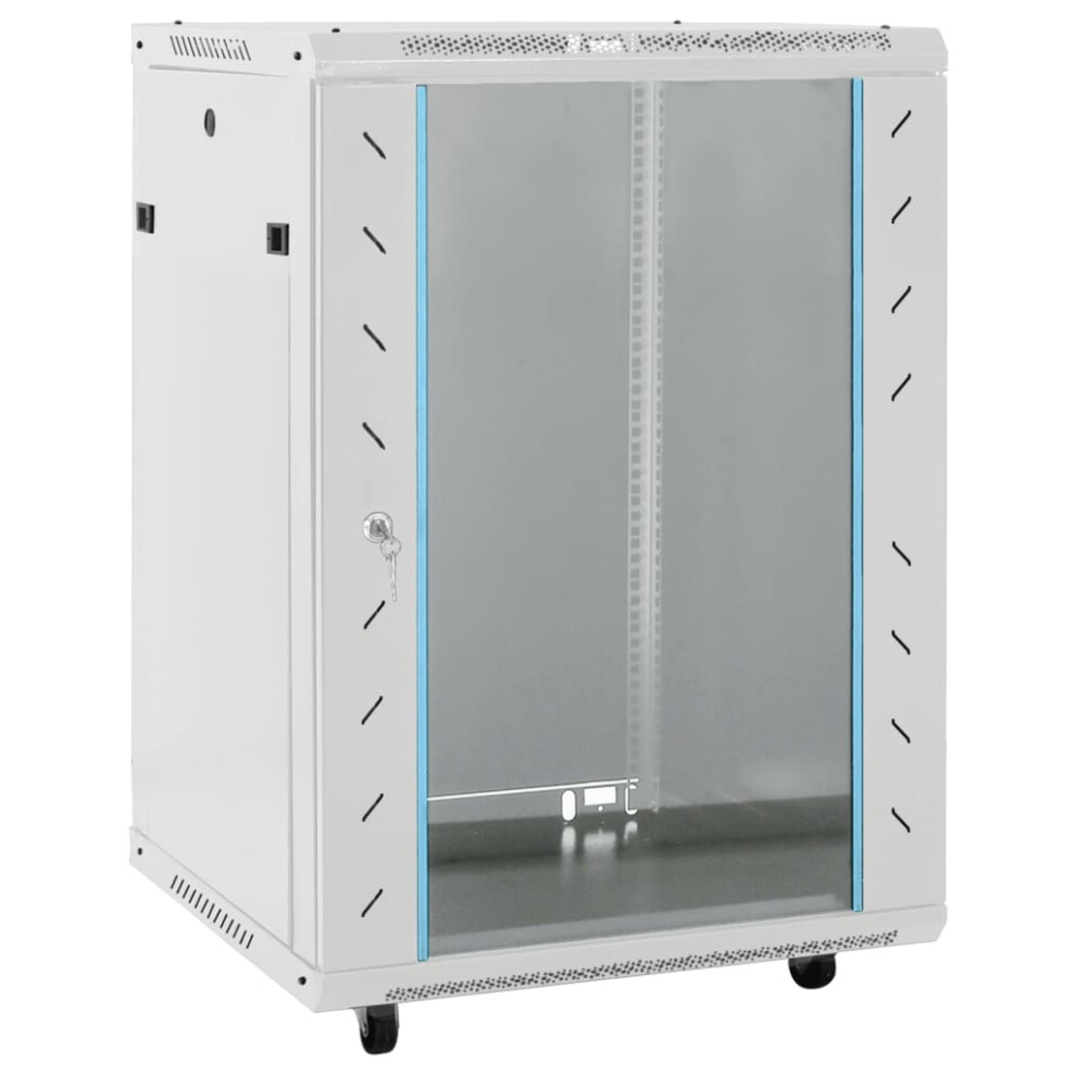 (grey, 53 x 40 x 80 cm) vidaXL Network Cabinet Home Office Server Rack Data Cabinet Network Rack IP20