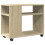 VidaXL (sonoma oak) vidaXL Side Table with Wheels Hall Tea End Table Sofa Table Engineered Wood 2