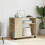 VidaXL (sonoma oak) vidaXL Side Table with Wheels Hall Tea End Table Sofa Table Engineered Wood 3