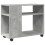 VidaXL (concrete grey) vidaXL Side Table with Wheels Hall Tea End Table Sofa Table Engineered Wood 2