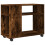 VidaXL (smoked oak) vidaXL Side Table with Wheels Hall Tea End Table Sofa Table Engineered Wood 1
