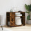 VidaXL (smoked oak) vidaXL Side Table with Wheels Hall Tea End Table Sofa Table Engineered Wood 3