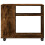 VidaXL (smoked oak) vidaXL Side Table with Wheels Hall Tea End Table Sofa Table Engineered Wood 5