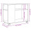 VidaXL (old wood) vidaXL Side Table with Wheels Hall Tea End Table Sofa Table Engineered Wood 4