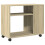 VidaXL (sonoma oak) vidaXL Side Table with Wheels Hall Tea End Table Sofa Table Engineered Wood 7