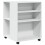 VidaXL (white) vidaXL Side Table with Wheels End Sofa Table Engineered Wood 2