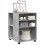 VidaXL (concrete grey) vidaXL Side Table with Wheels End Sofa Table Engineered Wood 3