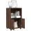 VidaXL (brown oak) vidaXL RollingÂ Cabinet Office Storage Cabinet Engineered Wood 3