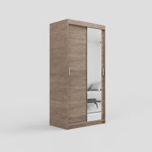 (100cm /+4 drawers, Sonoma Oak) ELUKS Modern Sliding Door Wardrobe OVI