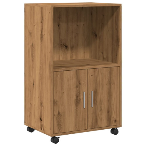 VidaXL (oak) vidaXL RollingÂ Cabinet Office Storage Cabinet Engineered Wood