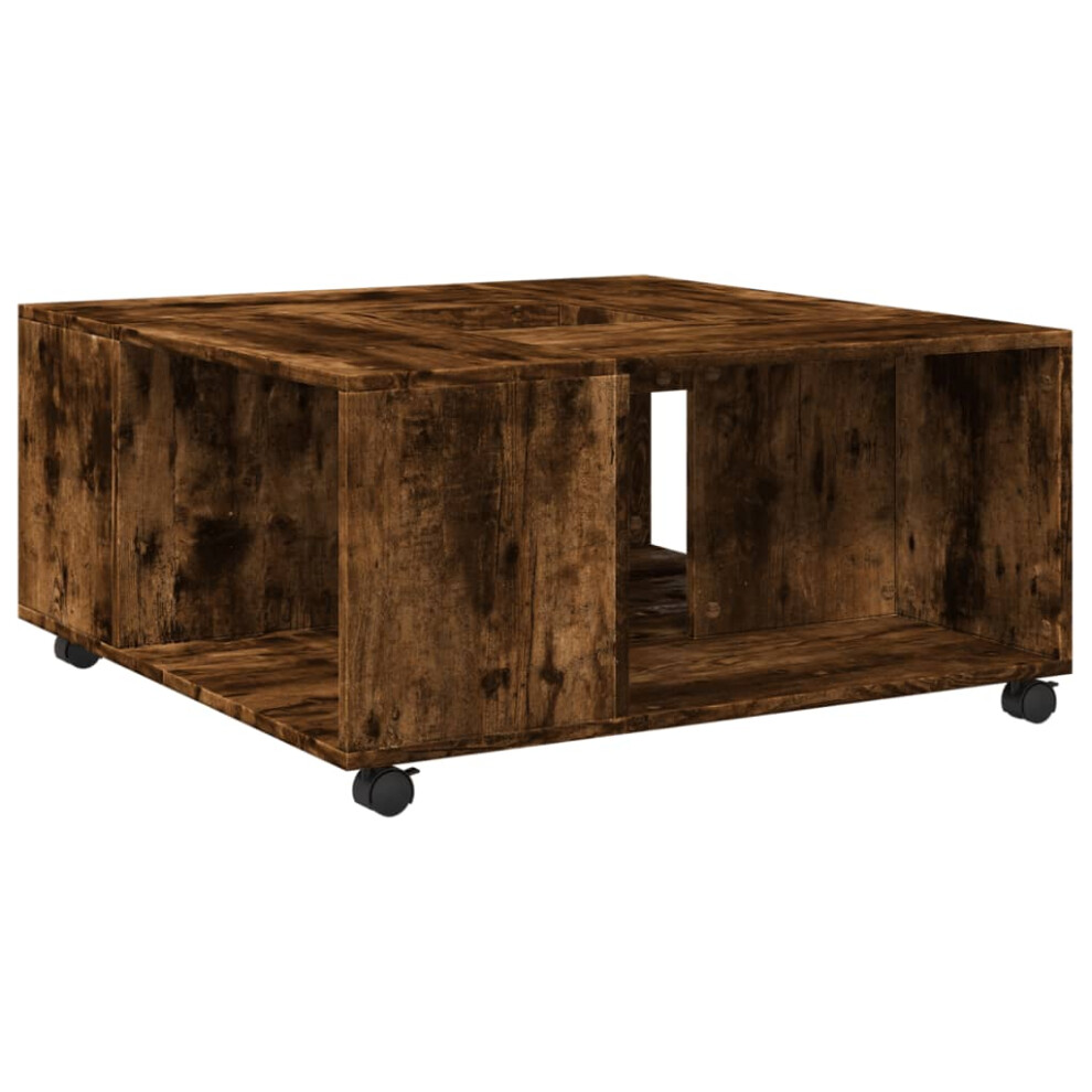 Vidaxl (Smoked Oak) Coffee Table Hallway Tea End Table Side Table Engineered Wood Brown