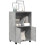VidaXL (concrete grey) vidaXL RollingÂ Cabinet Office Storage Cabinet Engineered Wood 3