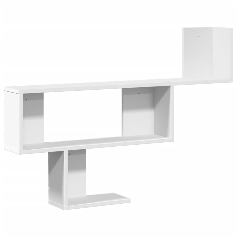 (white) vidaXL Wall Shelf Floating Shelf Storage Shelf Engineered Wood