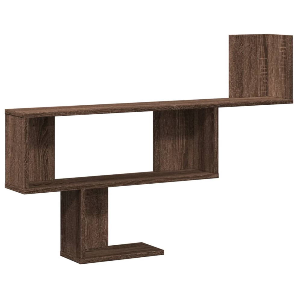 (brown oak) vidaXL Wall Shelf Floating Shelf Storage Shelf Engineered Wood