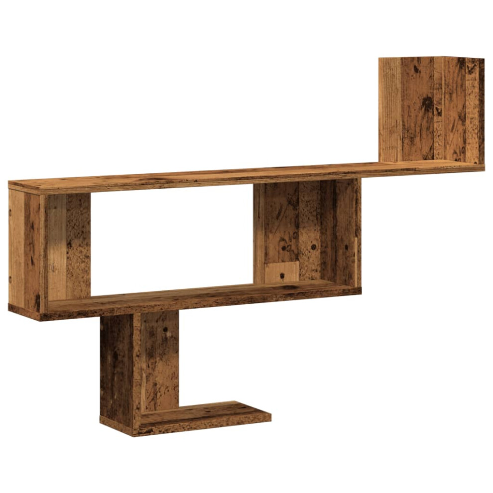 (old wood) vidaXL Wall Shelf Floating Shelf Storage Shelf Engineered Wood