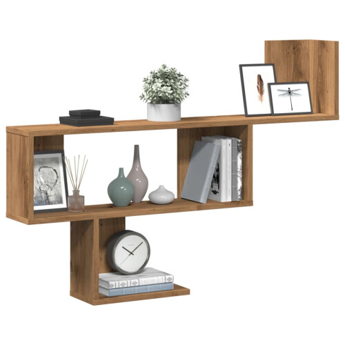VidaXL (oak) vidaXL Wall Shelf Floating Shelf Storage Shelf Engineered Wood 2