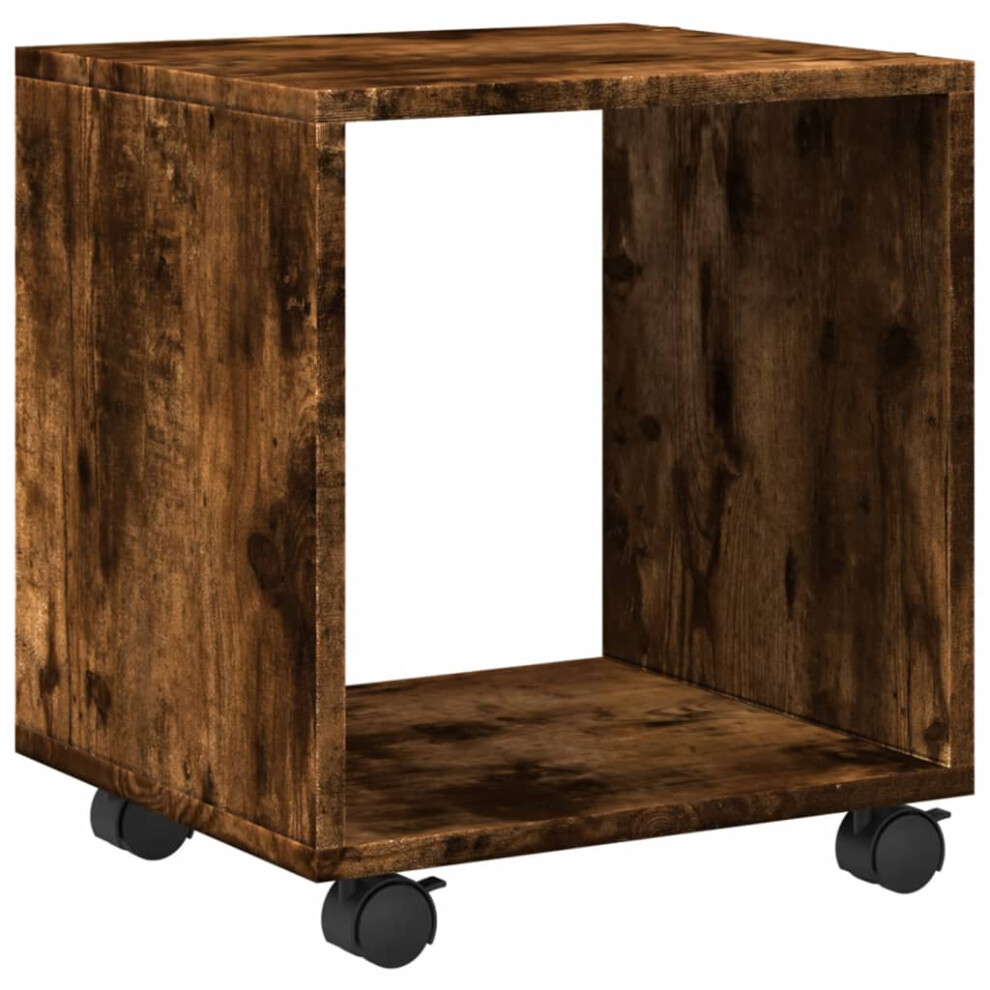 Vidaxl (Smoked Oak, 37 X 33 X 42.5 Cm) Vidaxlâ Rollingâ Cabinet Filing Cabinet File Cabinet Engineered Wood