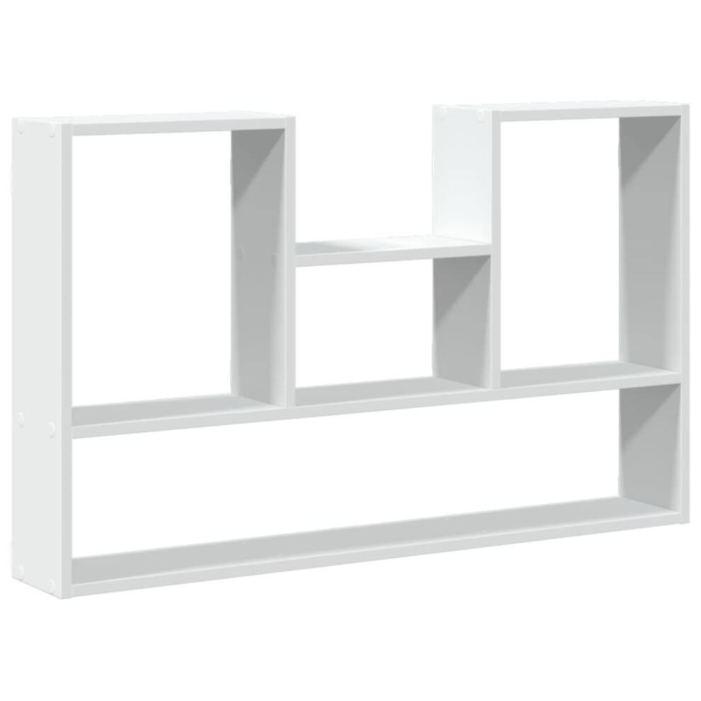 (white) vidaXL Wall Shelf Floating Shelf Display Storage Shelf Engineered Wood