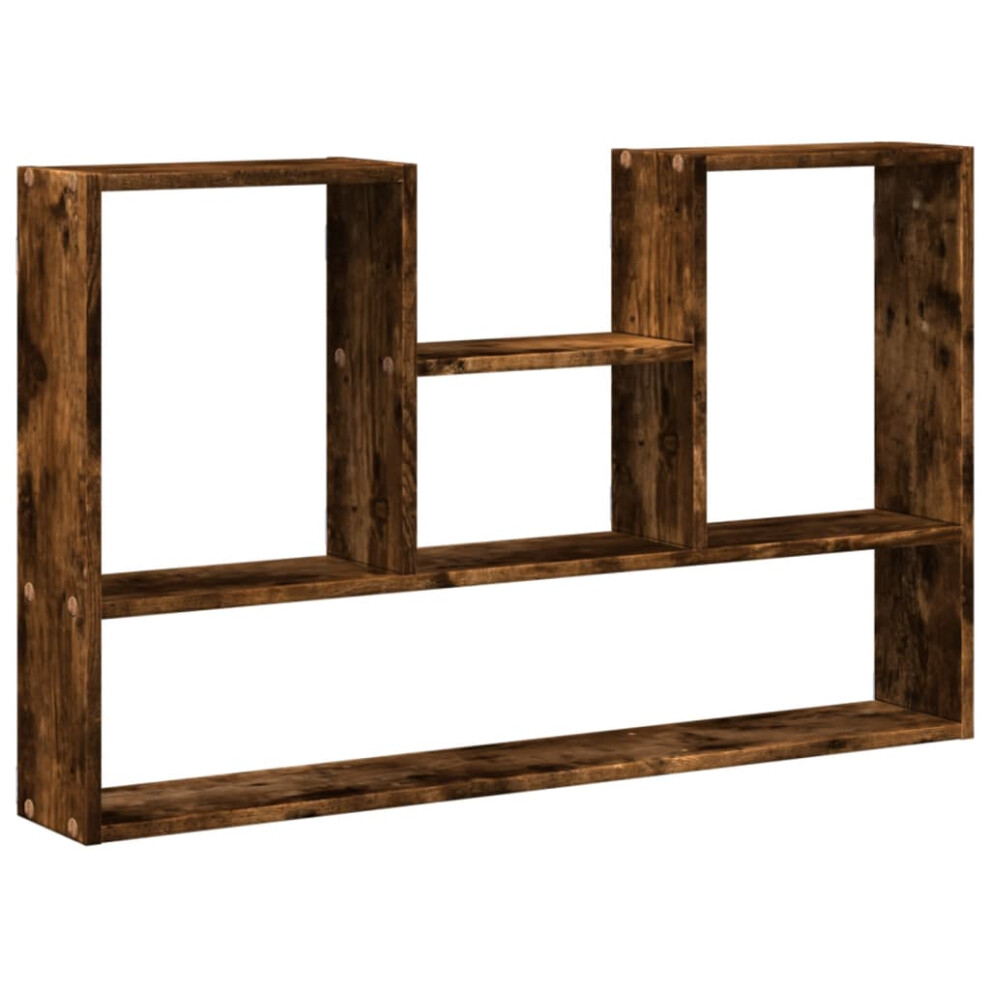 Vidaxl (Smoked Oak) Wall Shelf Floating Shelf Display Storage Shelf Engineered Wood Brown