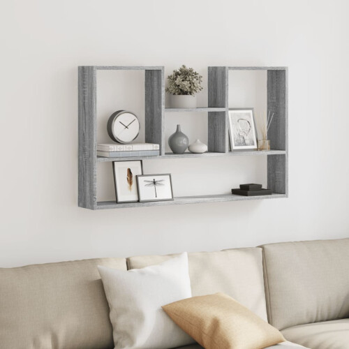 VidaXL (grey sonoma) vidaXL Wall Shelf Floating Shelf Display Storage Shelf Engineered Wood 2