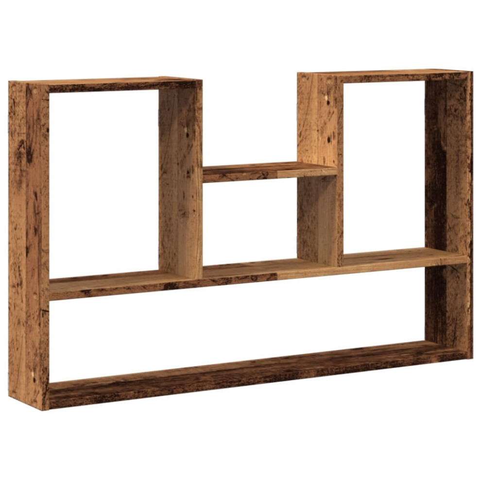 Vidaxl (Old Wood) Wall Shelf Floating Shelf Display Storage Shelf Engineered Wood Brown