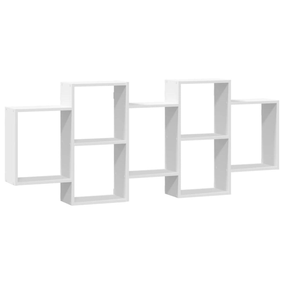 Vidaxl (, 159 X 18 X 65 Cm) Wall Shelf Floating Shelf Wall Storage Shelf Engineered Wood White