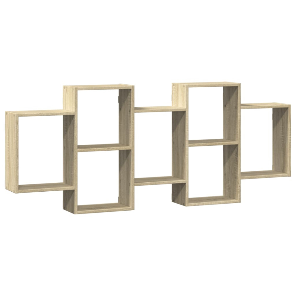 Vidaxl (Sonoma Oak, 159 X 18 X 65 Cm) Wall Shelf Floating Shelf Wall Storage Shelf Engineered Wood Brown
