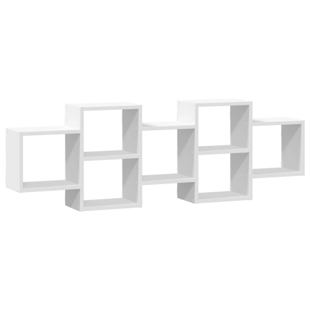 (white, 129 x 18 x 42 cm) vidaXL Wall Shelf Floating Shelf Wall Storage Shelf Engineered Wood