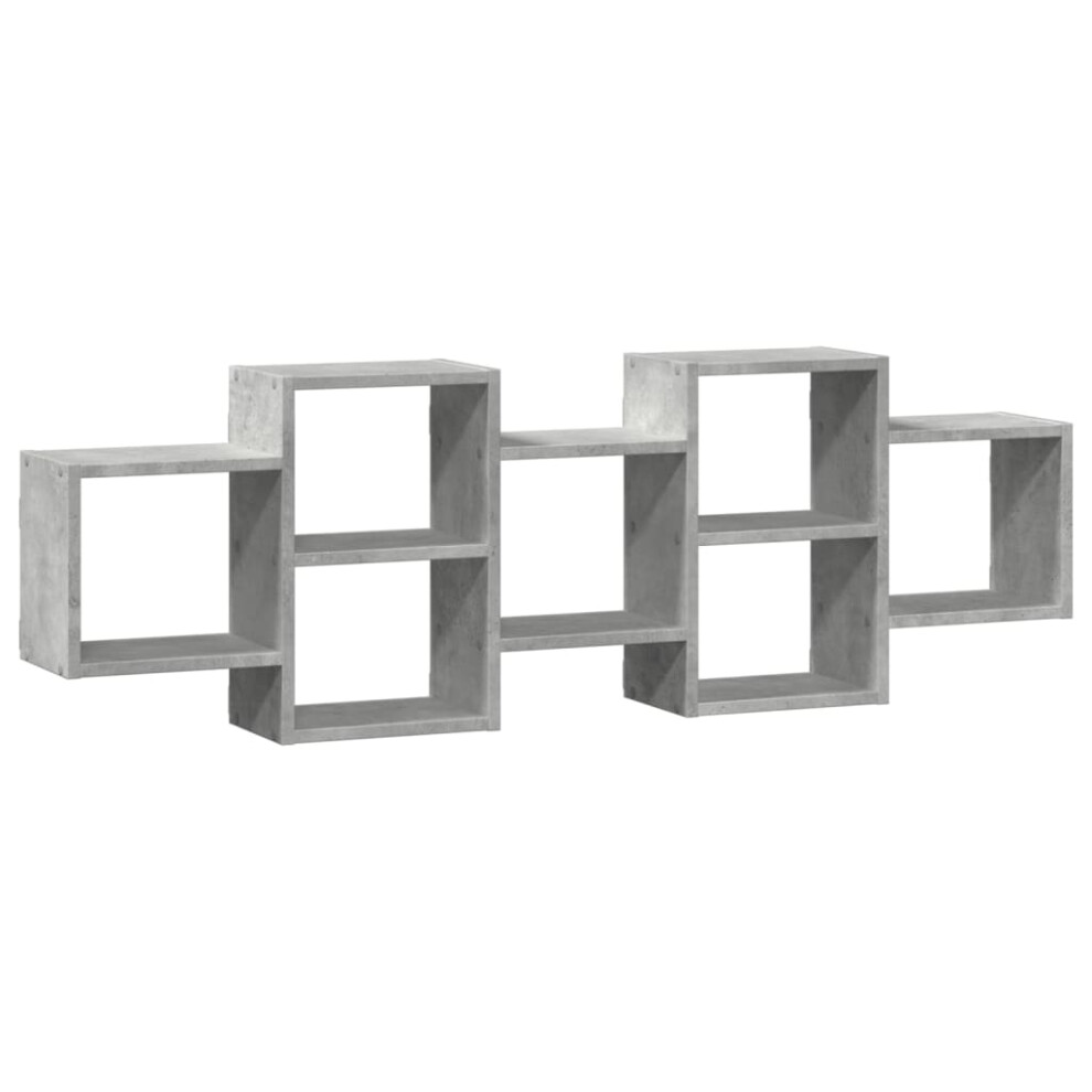 Vidaxl (Concrete Grey, 129 X 18 X 42 Cm) Wall Shelf Floating Shelf Wall Storage Shelf Engineered Wood