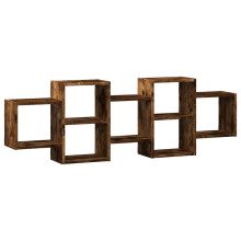 (smoked oak, 129 x 18 x 42 cm) vidaXL Wall Shelf Floating Shelf Wall Storage Shelf Engineered Wood