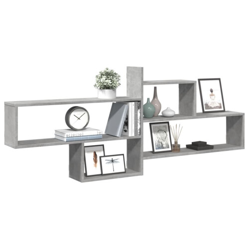 VidaXL (concrete grey) vidaXL Wall Shelf Floating Shelf Storage Shelf Engineered Wood 2