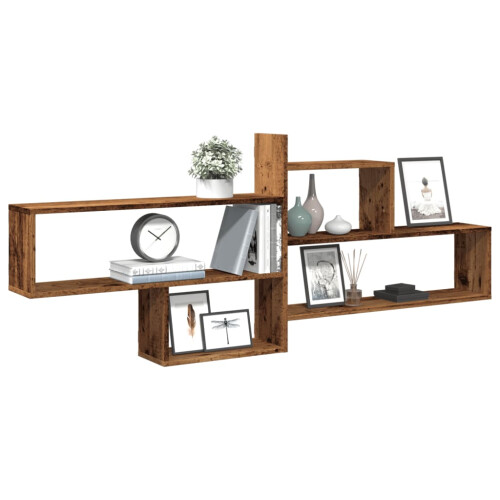 VidaXL (old wood) vidaXL Wall Shelf Floating Shelf Storage Shelf Engineered Wood 2