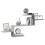 VidaXL (concrete grey) vidaXL Wall Shelf Floating Shelf Storage Shelf Engineered Wood 3