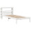 VidaXL (white, 90 x 190 cm) vidaXL Bed Frame with Headboard Bed Solid Wood Pine 3