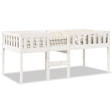 vidaXL Kinderbett ohne Matratze Weiß 90x190 cm Massivholz Kiefer