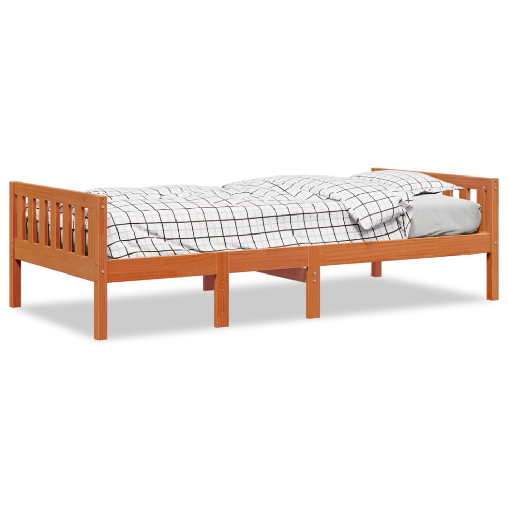 Vidaxl (Wax Brown, 80 X 200 Cm) Children's Bed Without Mattress Wax Solid Wood Pine