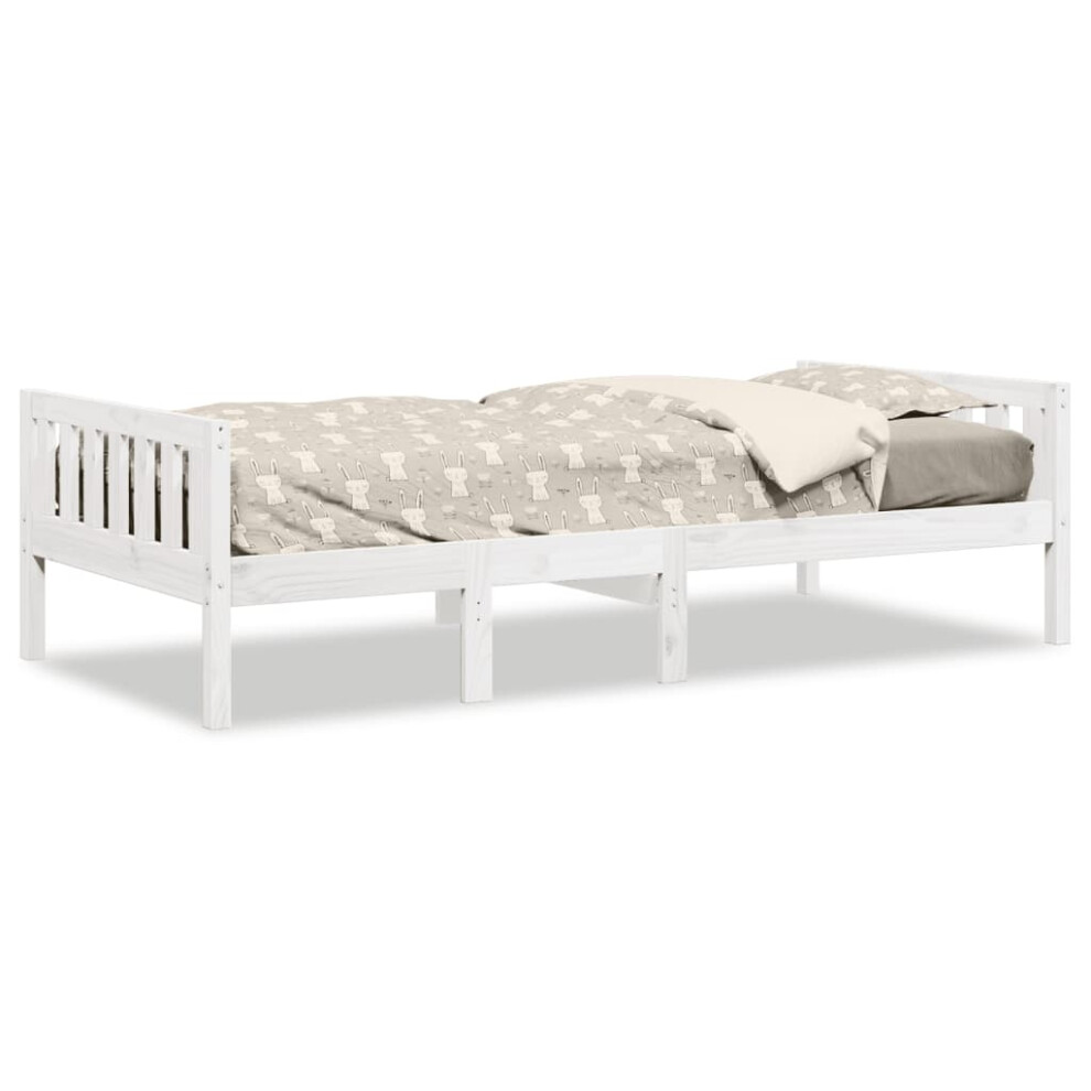 (white, 90 x 200 cm) vidaXL Children's Bed without Mattress Wax Solid Wood Pine