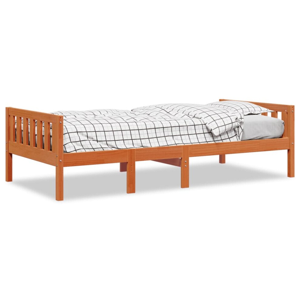 (wax brown, 75 x 190 cm) vidaXL Children's Bed without Mattress Wax Solid Wood Pine