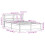 VidaXL (wax brown, 150 x 200 cm) vidaXL Bed Frame with Headboard Bedstead Bed Base Solid Wood Pine 4