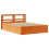 VidaXL (wax brown, 150 x 200 cm) vidaXL Bed Frame with Headboard Bedstead Bed Base Solid Wood Pine 2