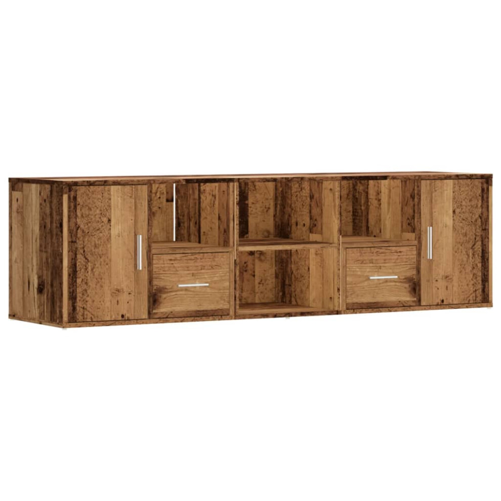 Vidaxl (Old Wood) Corner Cabinet Corner Shelf Unit Bookcase Engineered Wood Brown