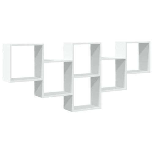 VidaXL (white) vidaXL Wall Shelf Floating Shelf Rack Wall Cube Storage Shelf Engineered Wood 1
