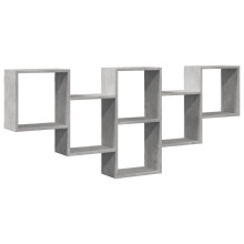 (concrete grey) vidaXL Wall Shelf Floating Shelf Rack Wall Cube Storage Shelf Engineered Wood