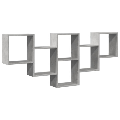 VidaXL (concrete grey) vidaXL Wall Shelf Floating Shelf Rack Wall Cube Storage Shelf Engineered Wood