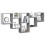 VidaXL (grey sonoma) vidaXL Wall Shelf Floating Shelf Rack Wall Cube Storage Shelf Engineered Wood 3
